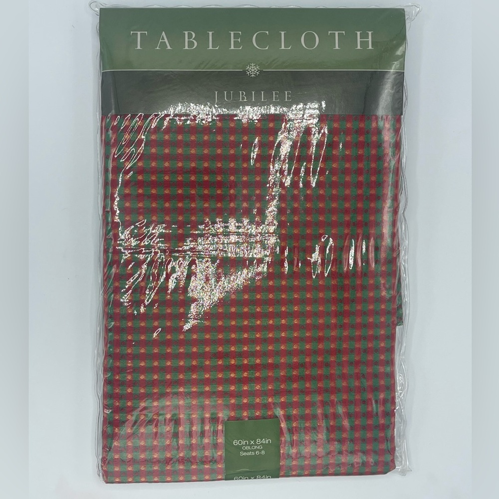 Red and Green Checkered Tablecloth